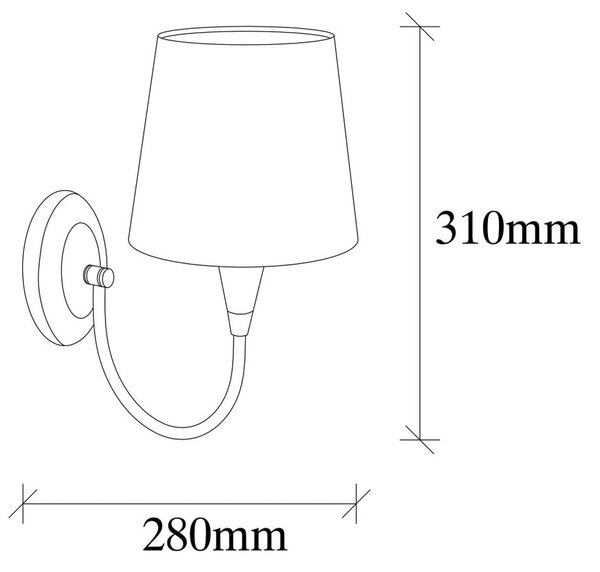 Bézs-aranyszínű fali lámpa Patrick – Opviq lights