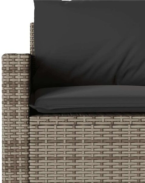 VidaXL 6 részes szürke polyrattan kerti ülőgarnitúra párnákkal