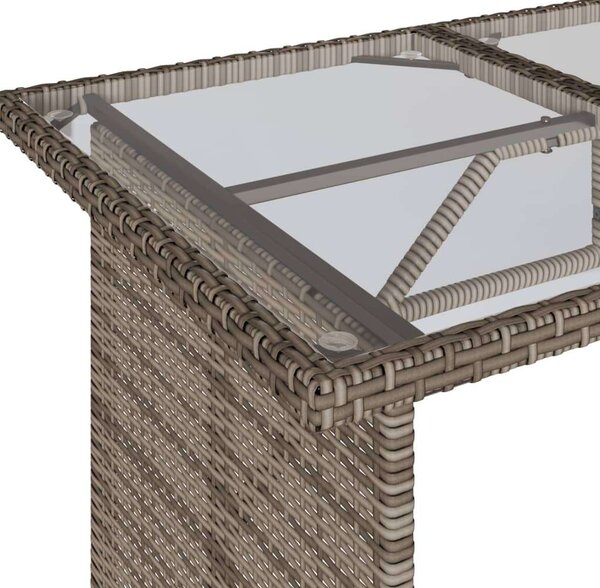 VidaXL 6 részes szürke polyrattan kerti ülőgarnitúra párnákkal