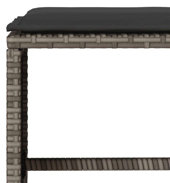 VidaXL 6 részes szürke polyrattan kerti ülőgarnitúra párnákkal