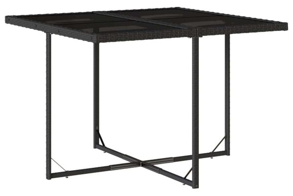 VidaXL Polyrattan Kerti Étkezőgarnitúra - 9 részes, Fekete