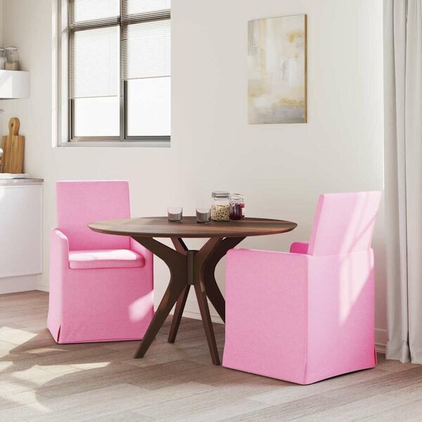 VidaXL Étkező Székek 2 pcs Rózsaszín 57 x 67 x 95 cm szövet