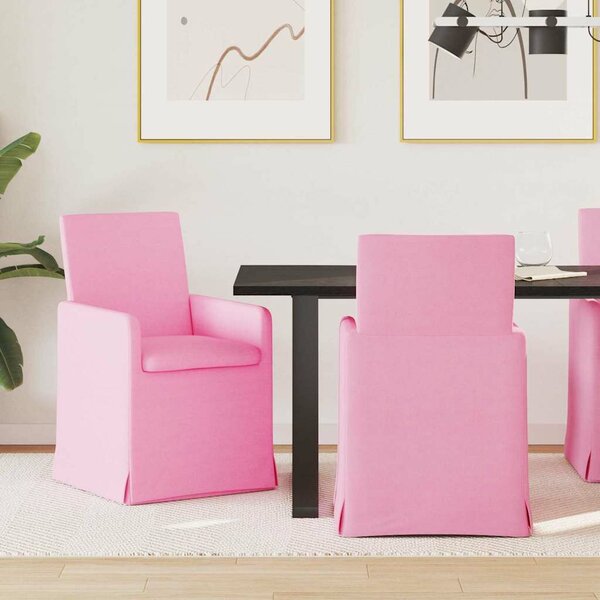 VidaXL Étkező Székek 2 pcs Rózsaszín 57 x 67 x 95 cm szövet