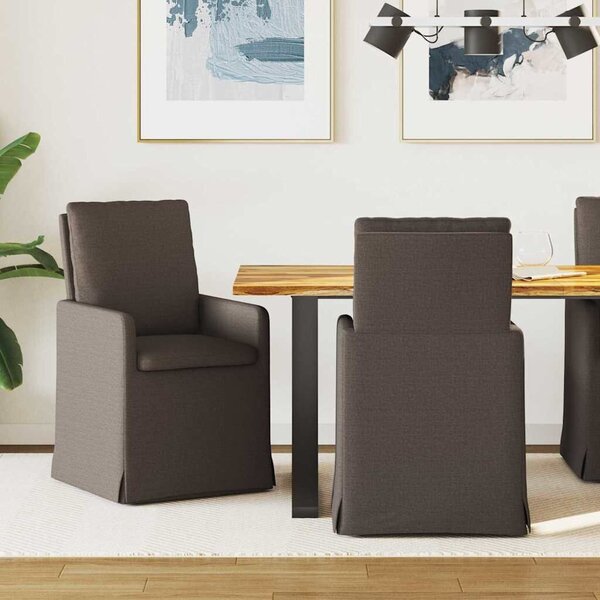 VidaXL Étkező Székek 2 pcs Sötétszürke 57 x 67 x 98 cm Vászon