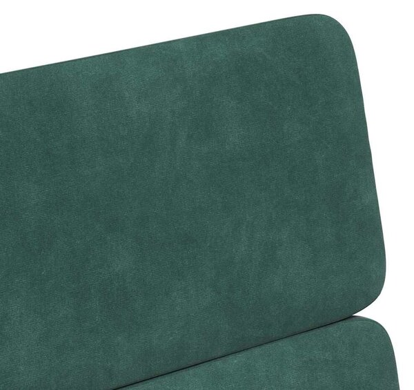 VidaXL Kerekes Étkező Székek 2 pcs Sötétzöld 58 x 65 x 98 cm Bársony