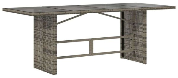 VidaXL Polyrattan Kerti Étkezőgarnitúra - 7 részes - Szürke