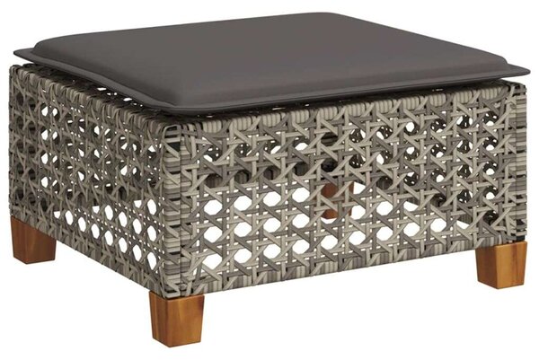Polyrattan Kerti Ülőgarnitúra - 8 részes - Szürke