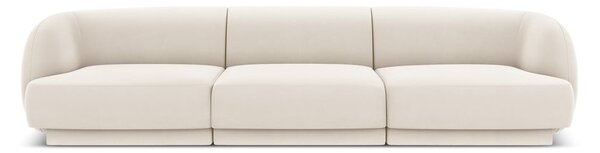 Bézs bársony kanapé 259 cm Miley - Micadoni Home