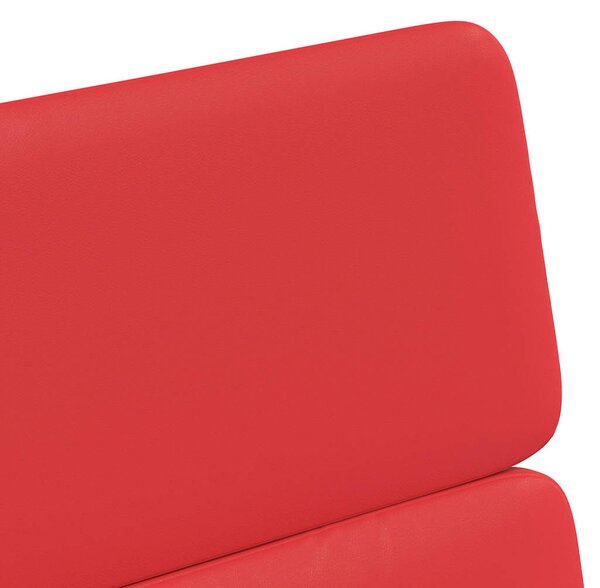 VidaXL Kerekes Étkező Székek 2 pcs Piros 58 x 65 x 98 cm Műbőr