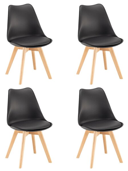 Silla étkezőszék 4 db fekete színben