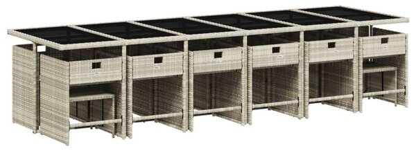 VidaXL Polyrattan Kerti Étkezőgarnitúra - 17 részes