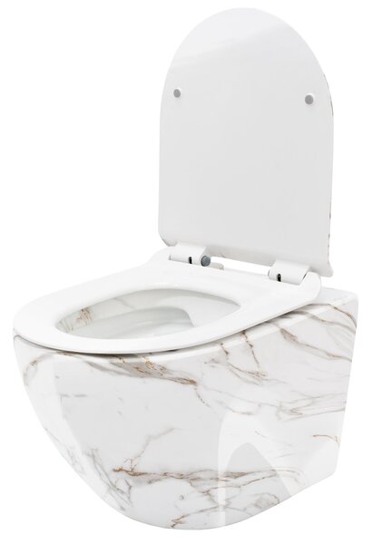 Rea, WC csésze öblítőkör nélkül Rea Carlos Slim Lava Shiny, REA-C0536
