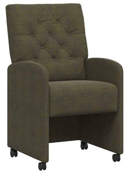 VidaXL Kerekes Étkező Székek 2 pcs Katonai zöld 58 x 67 x 97 cm