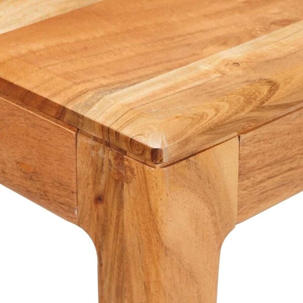 VidaXL Étkezőasztal Barna 110 x 55 x 76 cm Tömör Akácfa