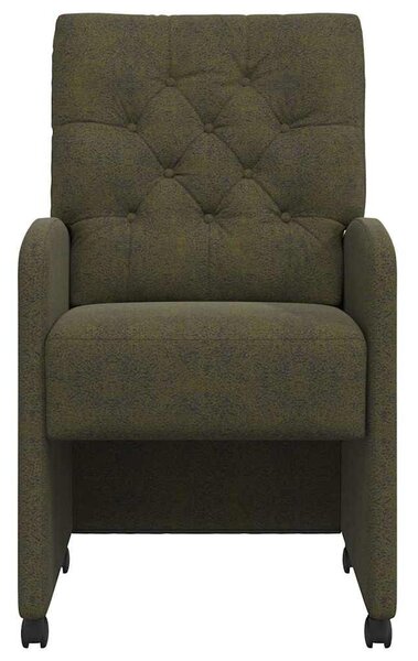 VidaXL Kerekes Étkező Székek 2 pcs Katonai zöld 58 x 67 x 97 cm