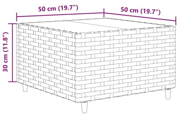 VidaXL Polyrattan Kerti Ülőgarnitúra - 6 részes, Barna