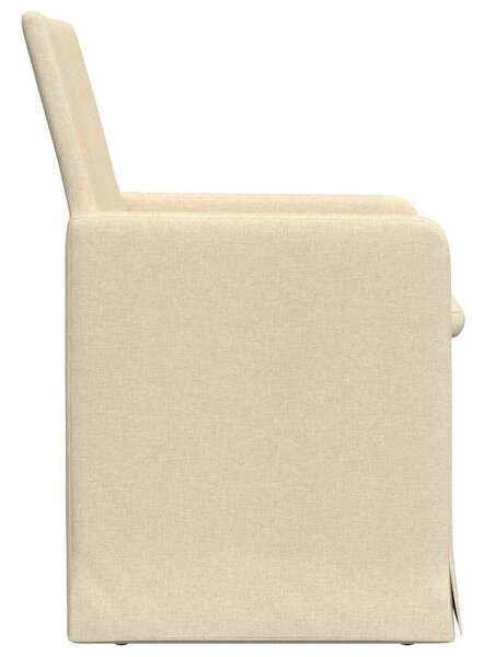 VidaXL Étkező Székek 2 pcs Krém 57 x 67 x 95 cm szövet
