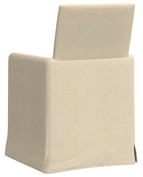 VidaXL Étkező Székek 2 pcs Krém 57 x 67 x 95 cm szövet