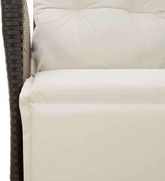Polyrattan Kerti Étkezőgarnitúra - 7 részes - Fekete
