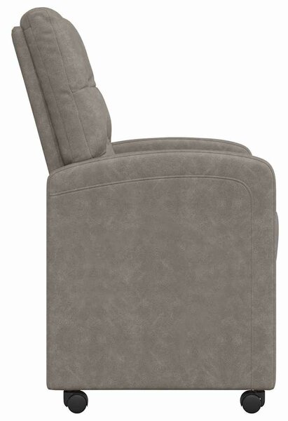 VidaXL Kerekes Étkező Székek 2 pcs Szürke 58 x 67 x 97 cm Műbőr