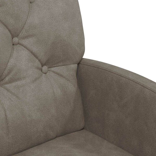 VidaXL Kerekes Étkező Székek 2 pcs Szürke 58 x 67 x 97 cm Műbőr