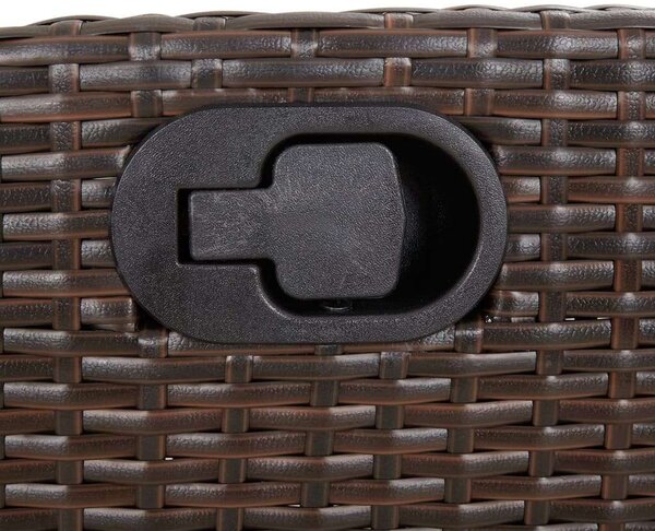 Polyrattan Kerti Étkezőgarnitúra - 7 részes - Barna