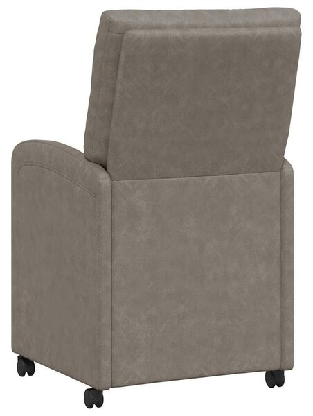 VidaXL Kerekes Étkező Székek 2 pcs Szürke 58 x 67 x 97 cm Műbőr