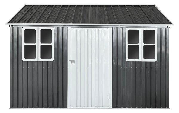 KONDELA Fém kerti szerszámtároló ház, antracit, 3,6x3,1x2,5 m, GABKO