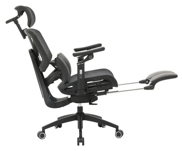 KONDELA Irodai szék, sötétszürke/fekete, teherbírás 150 kg, VILMER