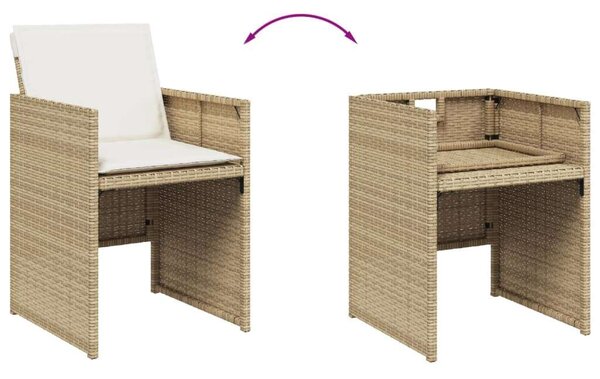 VidaXL Polyrattan Kerti Étkezőgarnitúra - 11 részes