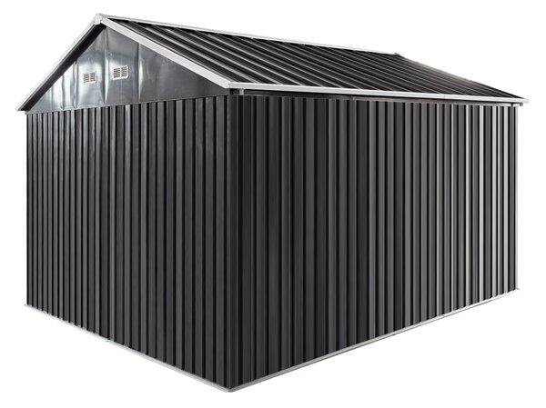 KONDELA Fém kerti szerszámtároló ház, antracit, 3,6x3,1x2,5 m, GABKO