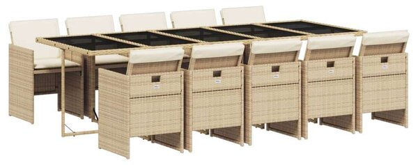 VidaXL Polyrattan Kerti Étkezőgarnitúra - 11 részes