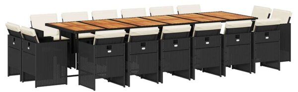 VidaXL Polyrattan Kerti Étkezőgarnitúra - 17 részes