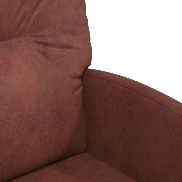 VidaXL Kerekes Étkező Székek 2 pcs Fényes barna 57 x 67 x 95 cm Műbőr