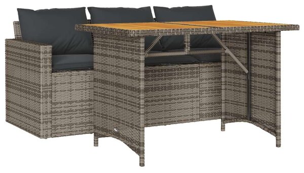 Polyrattan Kerti Étkezőgarnitúra - 2 Fő