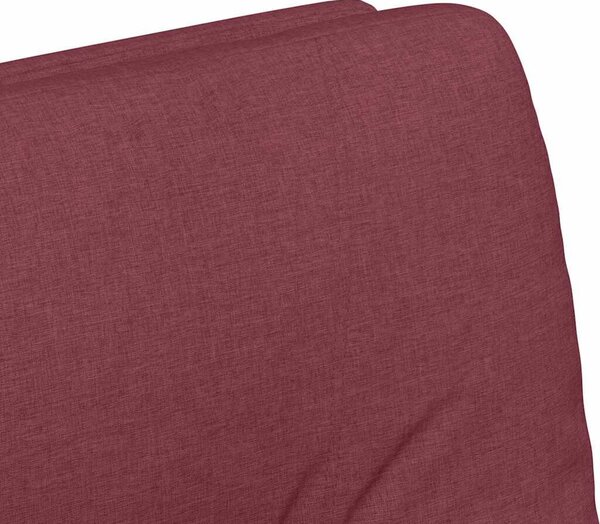 VidaXL Kerekes Étkező Székek 2 pcs bordó 57 x 67 x 95 cm szövet