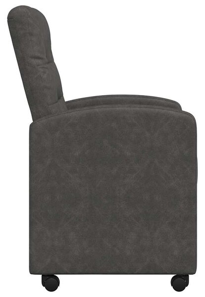 VidaXL Kerekes Étkező Székek 2 pcs Fekete 57 x 67 x 98 cm Műbőr