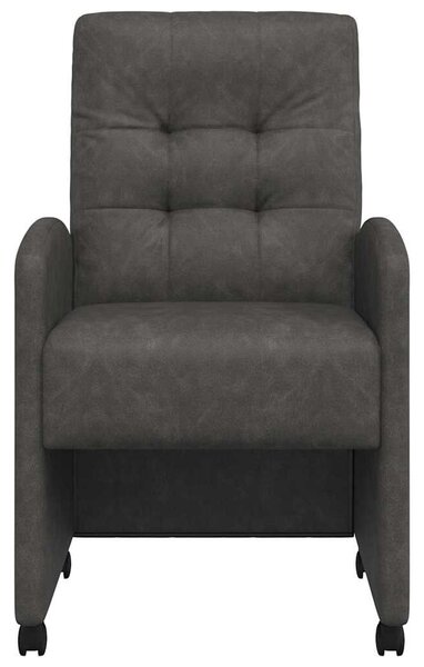 VidaXL Kerekes Étkező Székek 2 pcs Fekete 57 x 67 x 98 cm Műbőr