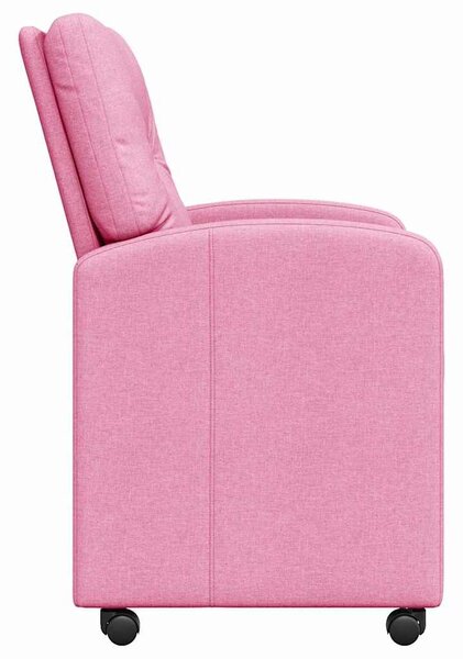 VidaXL Kerekes Étkező Székek 2 pcs Rózsaszín 57 x 67 x 95 cm szövet