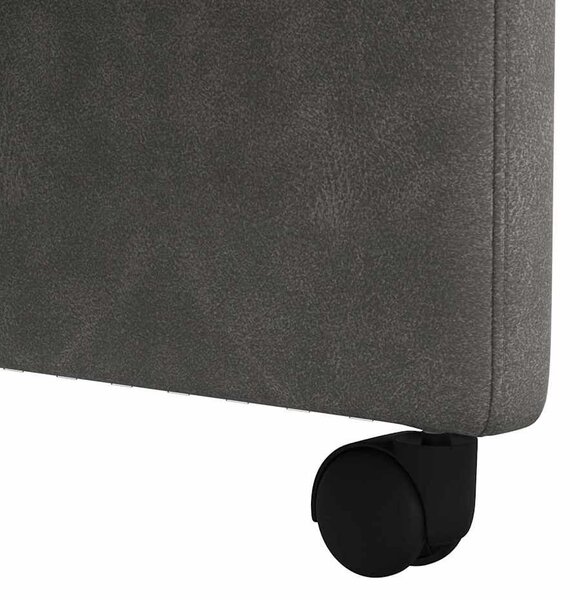 VidaXL Kerekes Étkező Székek 2 pcs Fekete 57 x 67 x 98 cm Műbőr