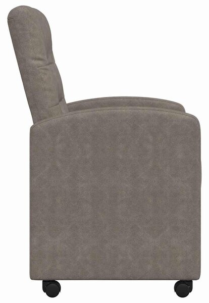 VidaXL Kerekes Étkező Székek 2 pcs Szürke 57 x 67 x 98 cm Műbőr