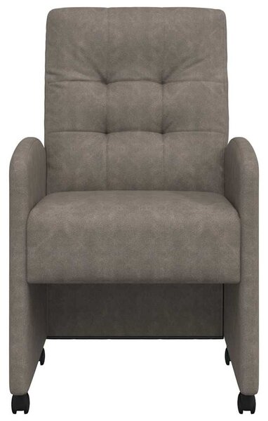 VidaXL Kerekes Étkező Székek 2 pcs Szürke 57 x 67 x 98 cm Műbőr