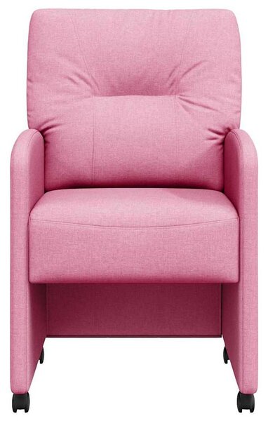 VidaXL Kerekes Étkező Székek 2 pcs Rózsaszín 57 x 67 x 95 cm szövet