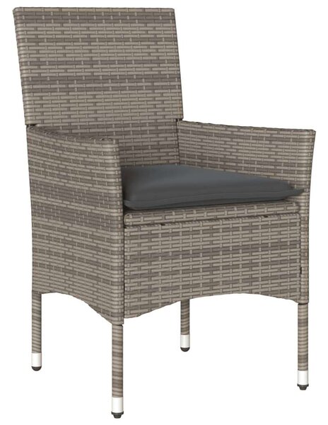 VidaXL Polyrattan Kerti Étkezőgarnitúra - 7 részes - Szürke