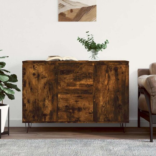 VidaXL füstös tölgy színű szerelt fa tálalószekrény 104 x 35 x 70 cm
