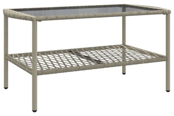 VidaXL 4 részes világosszürke polyrattan kerti ülőgarnitúra párnákkal