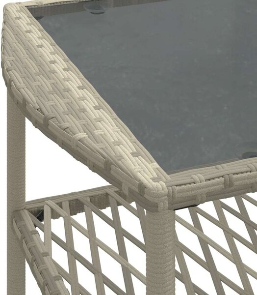 VidaXL 4 részes világosszürke polyrattan kerti ülőgarnitúra párnákkal