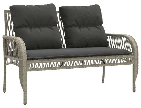 VidaXL 4 részes világosszürke polyrattan kerti ülőgarnitúra párnákkal