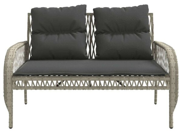 VidaXL 4 részes világosszürke polyrattan kerti ülőgarnitúra párnákkal