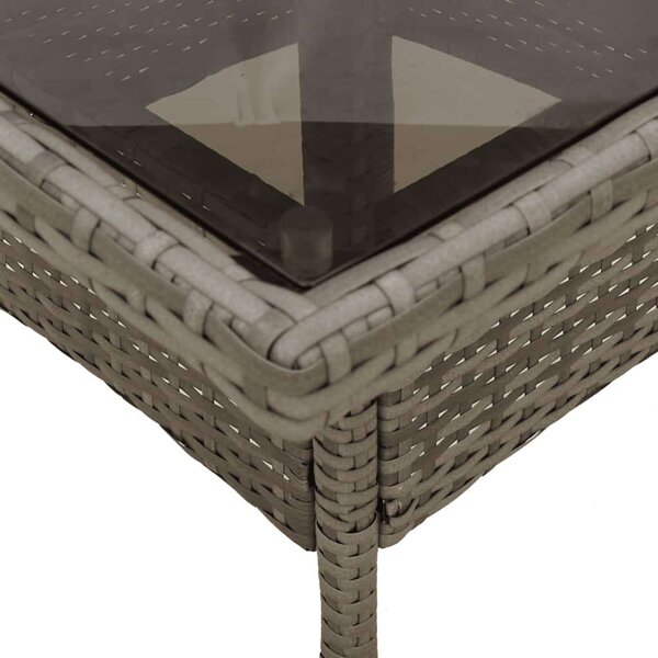 VidaXL 5 részes szürke polyrattan kerti étkezőgarnitúra